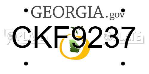 CKF9237 Georgia License Plate