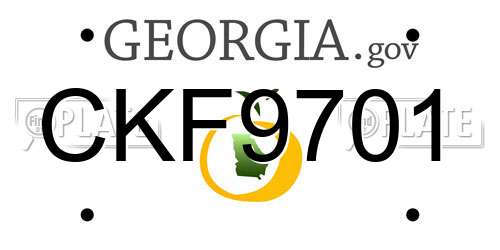 CKF9701 Georgia License Plate