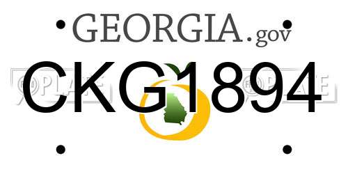 CKG1894 Georgia License Plate