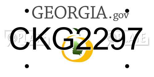 CKG2297 Georgia License Plate