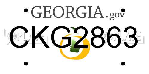 CKG2863 Georgia License Plate