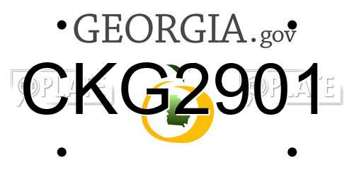 CKG2901 Georgia License Plate