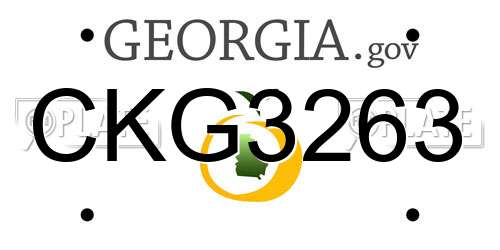 CKG3263 Georgia License Plate