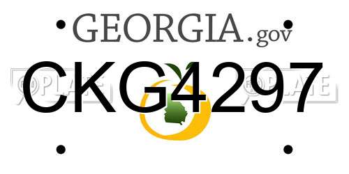 CKG4297 Georgia License Plate