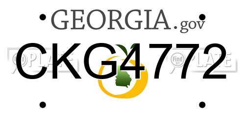CKG4772 Georgia License Plate