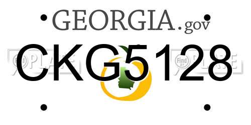 CKG5128 Georgia License Plate