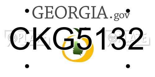 CKG5132 Georgia License Plate
