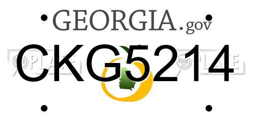 CKG5214 Georgia License Plate