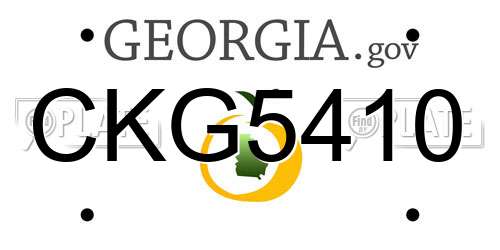 CKG5410 Georgia License Plate