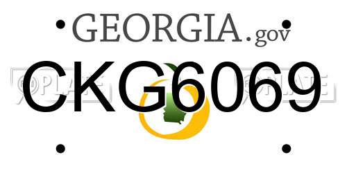 CKG6069 Georgia License Plate