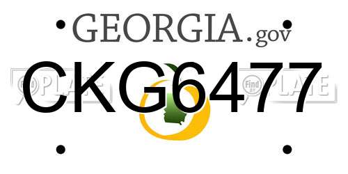 CKG6477 Georgia License Plate