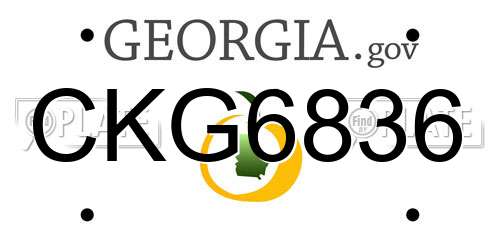 CKG6836 Georgia License Plate