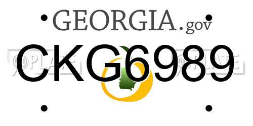 CKG6989 Georgia License Plate