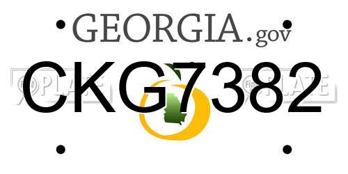 CKG7382 Georgia License Plate