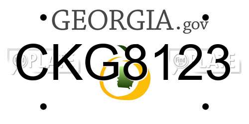 CKG8123 Georgia License Plate