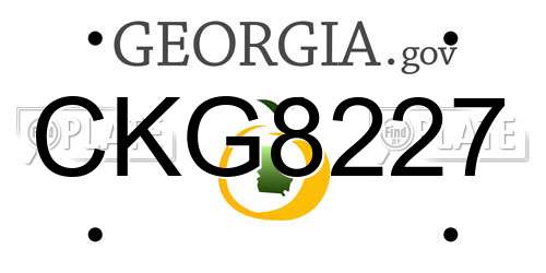 CKG8227 Georgia License Plate