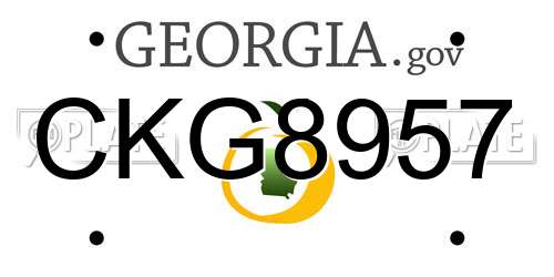 CKG8957 Georgia License Plate