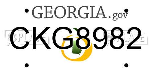 CKG8982 Georgia License Plate