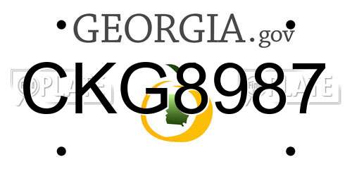 CKG8987 Georgia License Plate