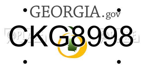 CKG8998 Georgia License Plate