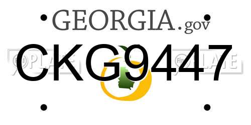 CKG9447 Georgia License Plate