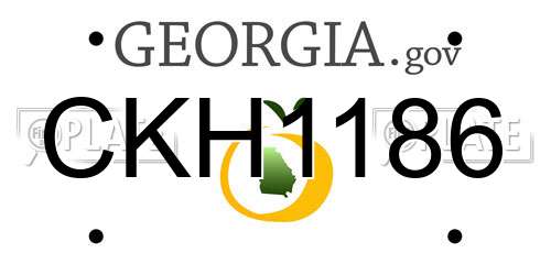 CKH1186 Georgia License Plate