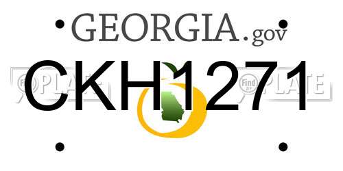 CKH1271 Georgia License Plate