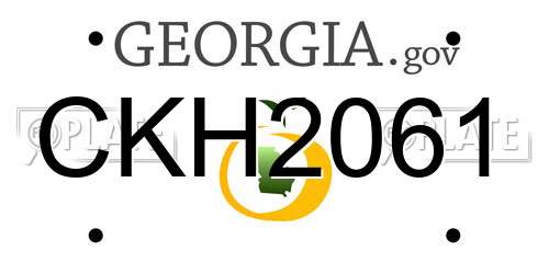 CKH2061 Georgia License Plate