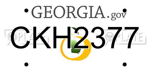 CKH2377 Georgia License Plate