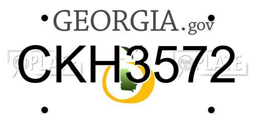CKH3572 Georgia License Plate