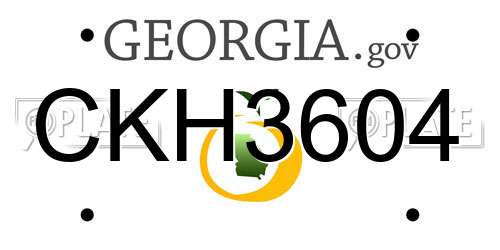 CKH3604 Georgia License Plate
