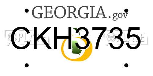 CKH3735 Georgia License Plate