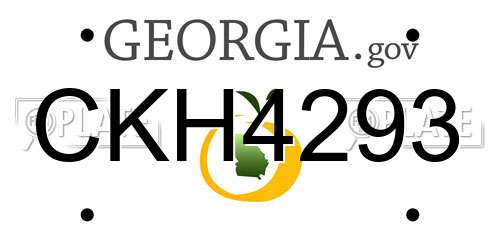 CKH4293 Georgia License Plate