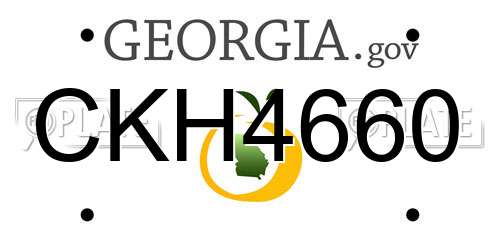 CKH4660 Georgia License Plate