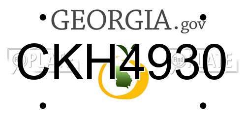 CKH4930 Georgia License Plate