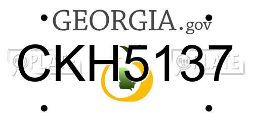 CKH5137 Georgia License Plate