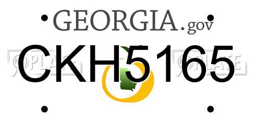 CKH5165 Georgia License Plate