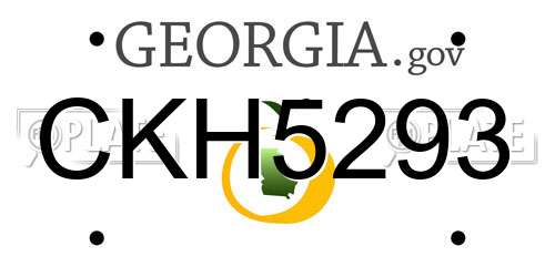 CKH5293 Georgia License Plate