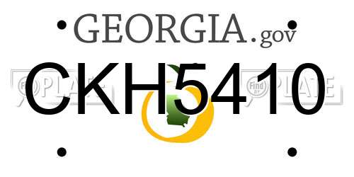 CKH5410 Georgia License Plate