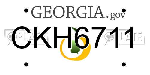 CKH6711 Georgia License Plate