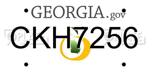 CKH7256 Georgia License Plate
