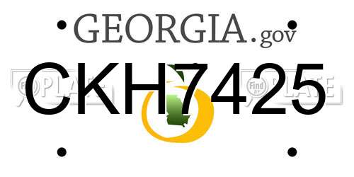 CKH7425 Georgia License Plate