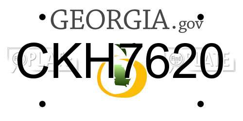 CKH7620 Georgia License Plate
