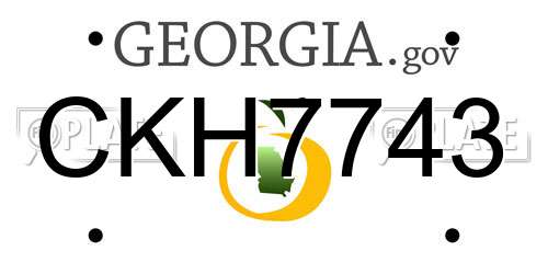 CKH7743 Georgia License Plate