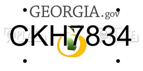 CKH7834 Georgia License Plate