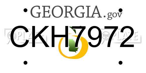 CKH7972 Georgia License Plate