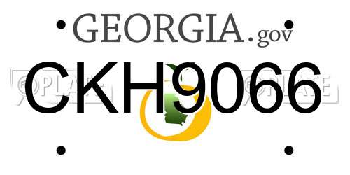 CKH9066 Georgia License Plate