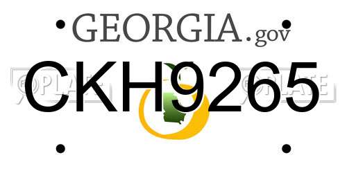 CKH9265 Georgia License Plate