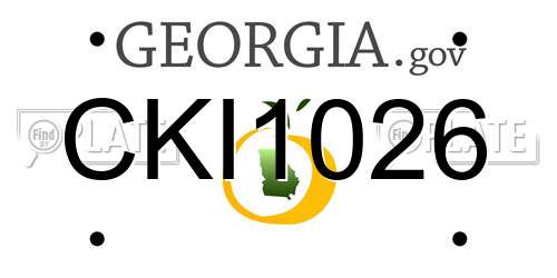 CKI1026 Georgia License Plate
