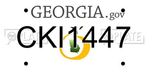 CKI1447 Georgia License Plate
